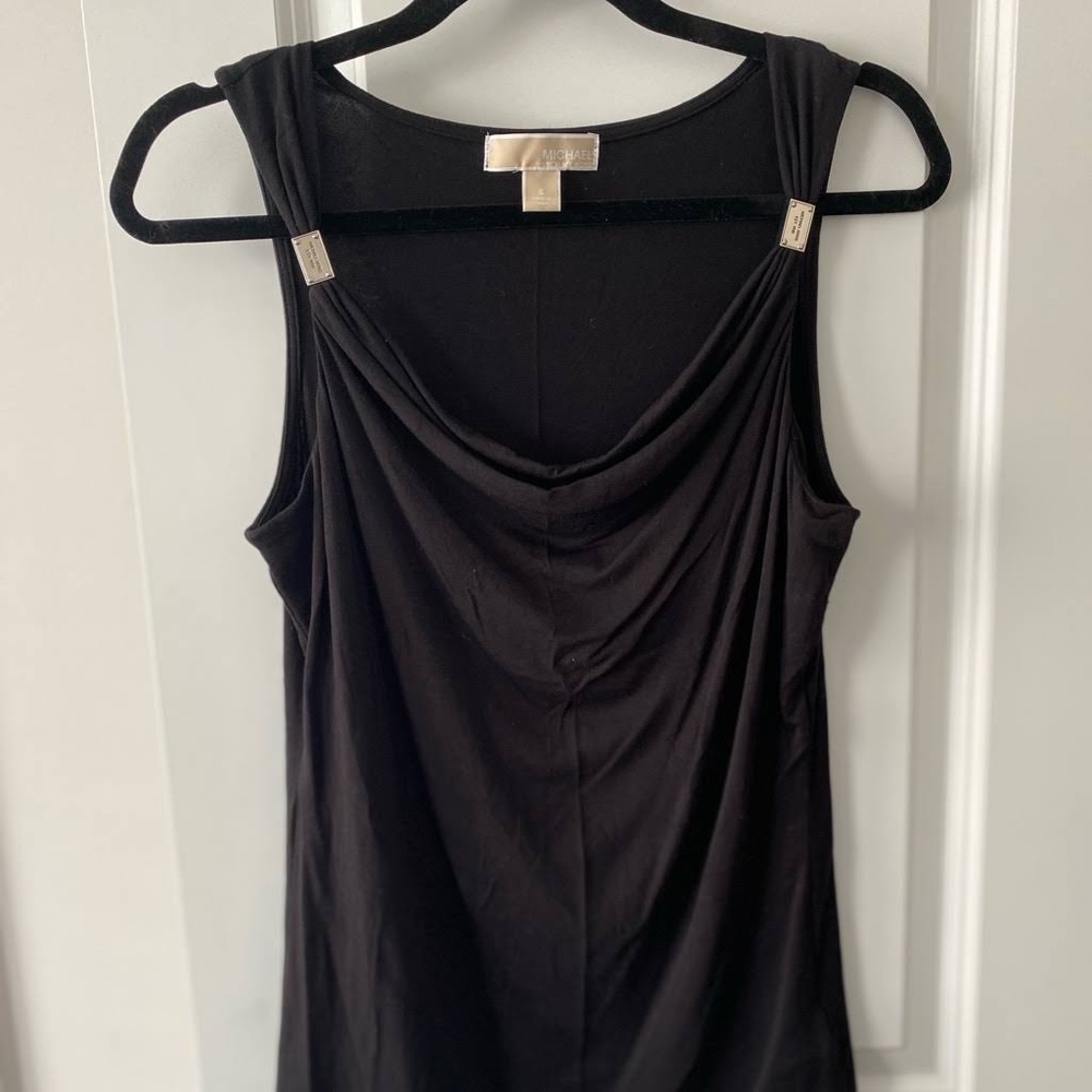 Michael Kors Sleeveless Black Top. Medium. Black